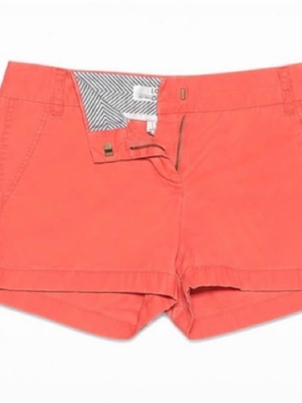 J. Crew Coral High-Rise Chino Shorts